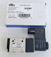 Nitra Pneumatics AVS-3212-24D Solenoid Valve  NPT 24 VDC Lot of 3 pcs 