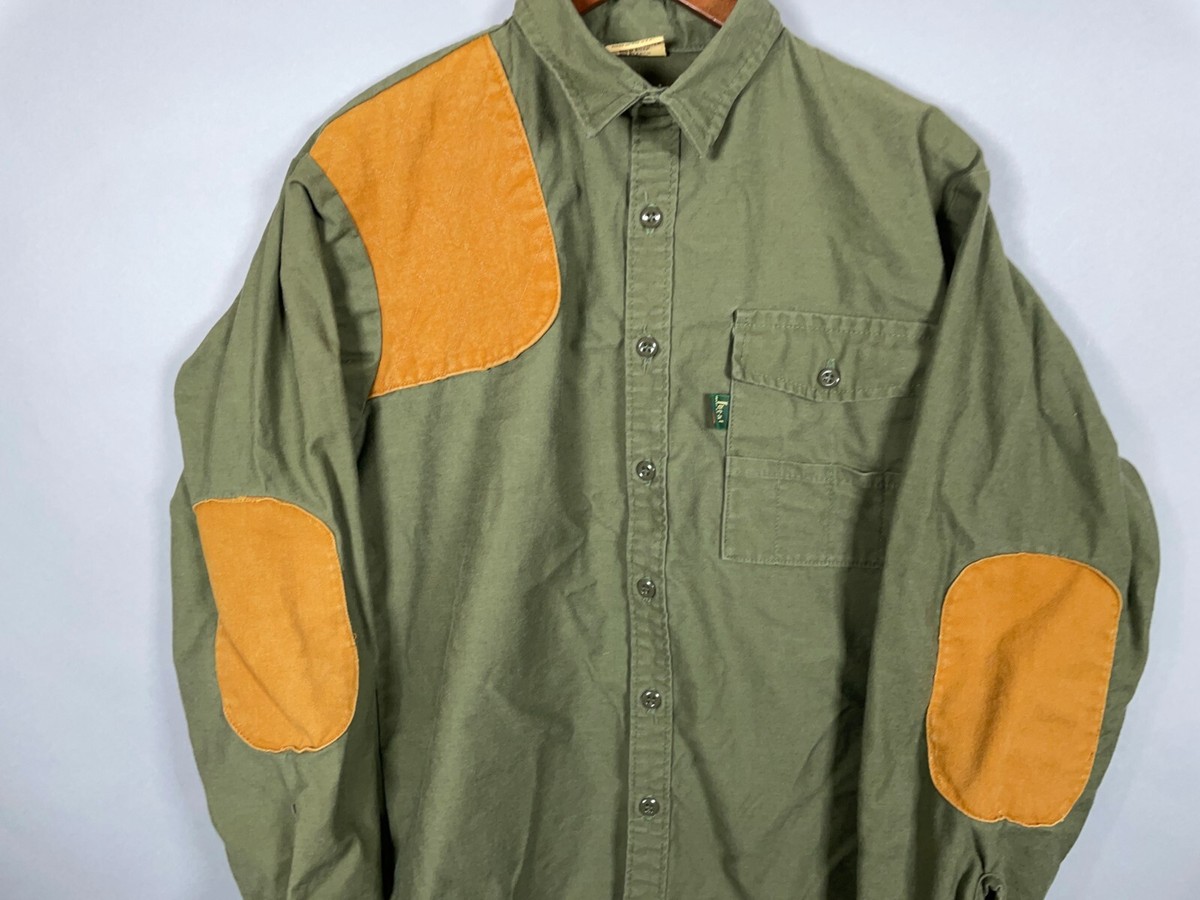 VTG Ideal Shooting Shirt Adult XL Green Brown Canvas Shoulder