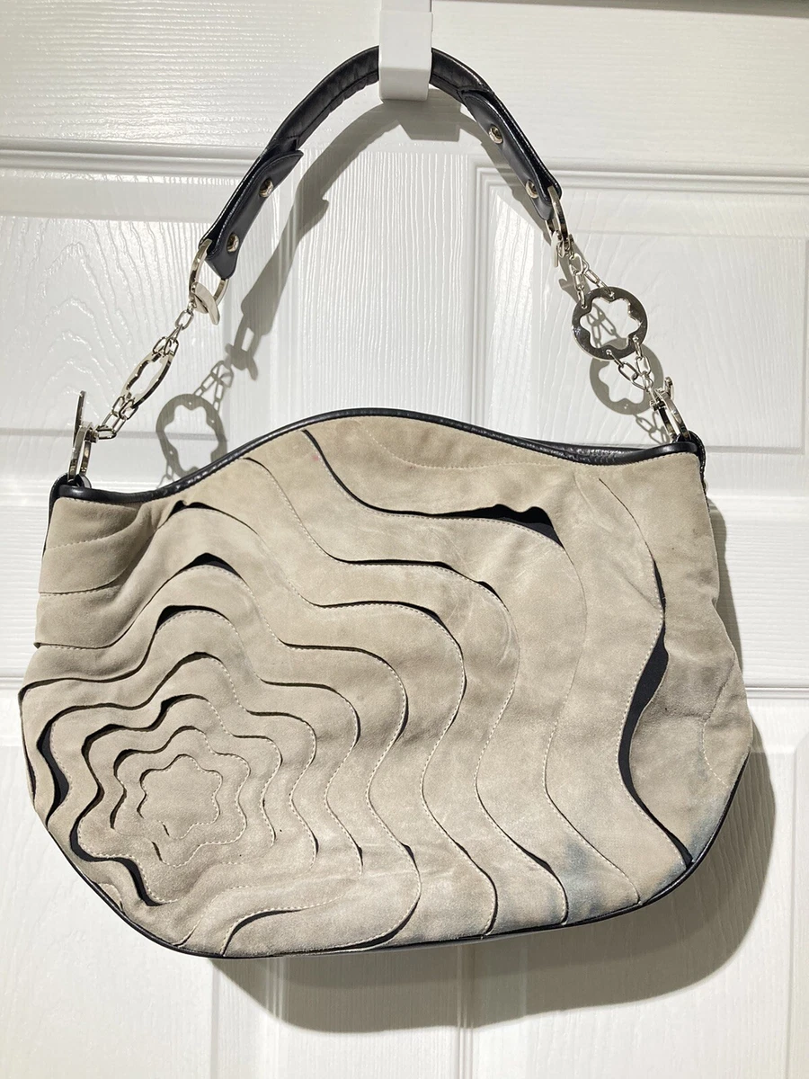 RARE MONTBLANC Starisma Grey Suede Hobo Shoulder Purse Handbag eBay