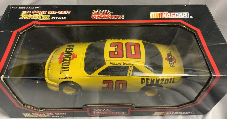 Réplica de coche de stock Nascar Racing Champions 1992 1:24 Pennzoil Michael Waltrip #30 Foto 3 de 4