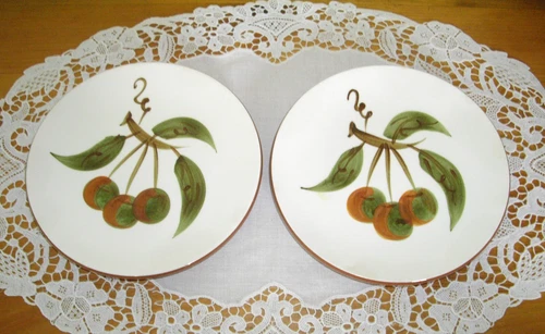 Vintage Stangl Pottery ORCHARD SONG 6 1/4" Plates ~ Set of 2 ~