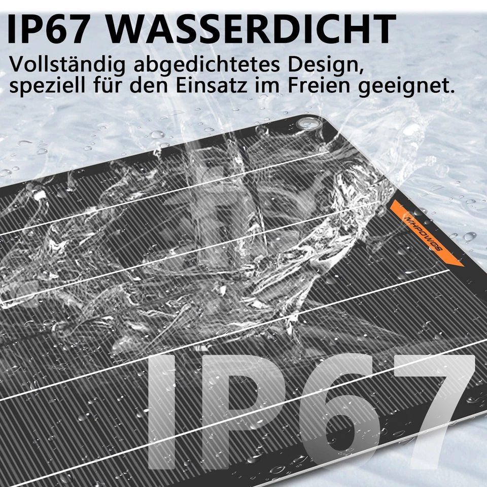 12V 10 20 30 50W Solarpanel Ladegerät für kfz Autobatterie tragbares Solarmodul - Bild 4 von 4