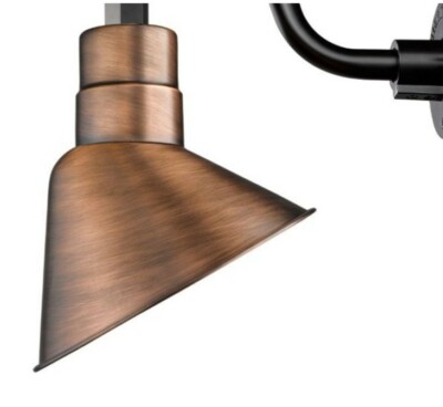 Millennium Lighting RAS10-NC R Series Angle Shade, Outdoor, Natural Copper