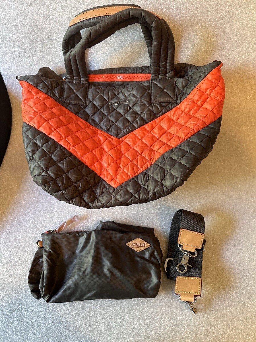 MZ Wallace - Small metro Tote Deluxe - Magnet Orange Chevron | eBay