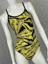 NWT Sporti Sparkler Sz 28  One Piece Thin Strap Swimsuit Lycra Xtra Life