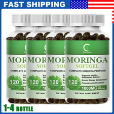 Organic Moringa Oleifera 120 Capsules, 1000mg Support Energy  Immune
