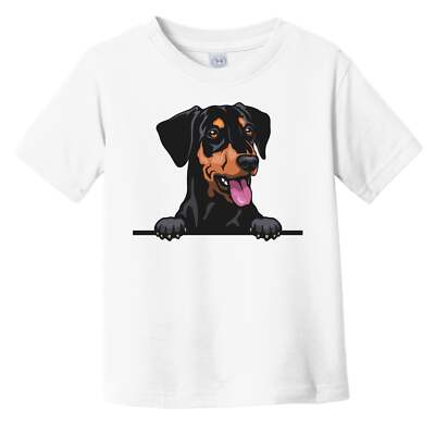 German Pinscher Dog Breed Popping Up Cute Infant Toddler T-Shirt