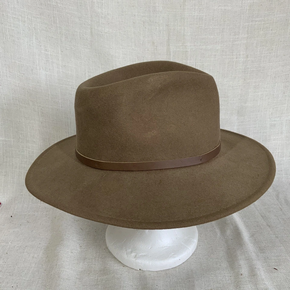 Sombrero de gángster Fedora vintage Pendleton para hombre marrón 100 % lana virgen EE. UU. A196-722 Foto 4 de 4