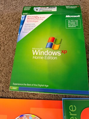 LOT Microsoft Windows XP Home Edition disk & Upgrade SP2 W