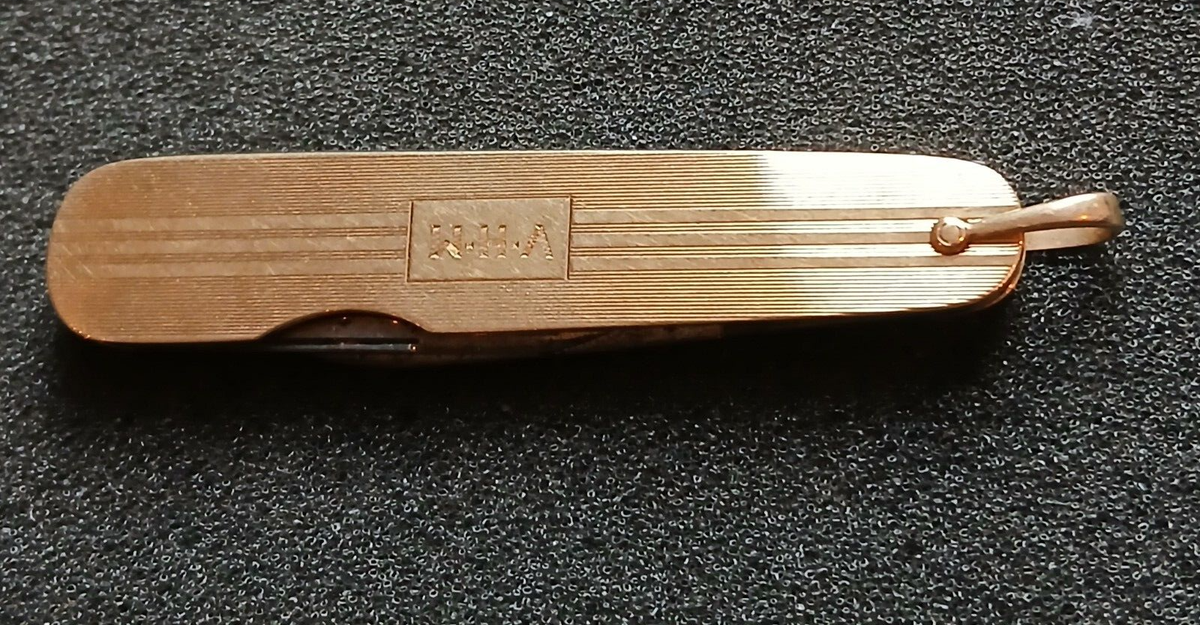 Vintage IXL George Wostenholm Sheffield Pocket Knife 14k Gold