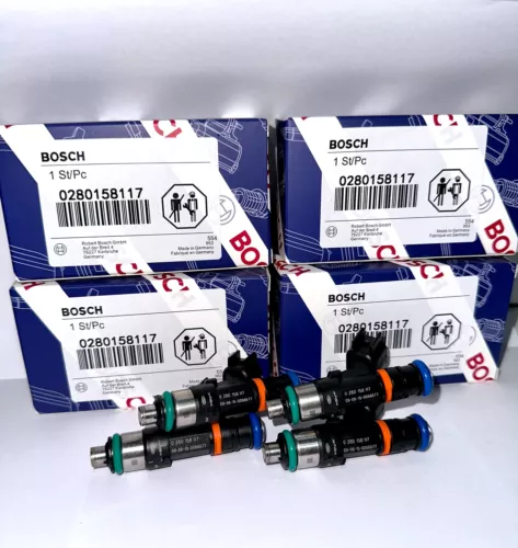 4X Genuine OEM Bosch 52lb 550cc Fuel Injectors For EV14 A4 TT Golf Jetta Passat