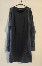 Athleta Women s Black Snappy Sweatshirt Dress Tunic Cotton size small