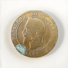 France 1861 - 10 Centimes - Emperor Napoleon III - Bordeaux Mint