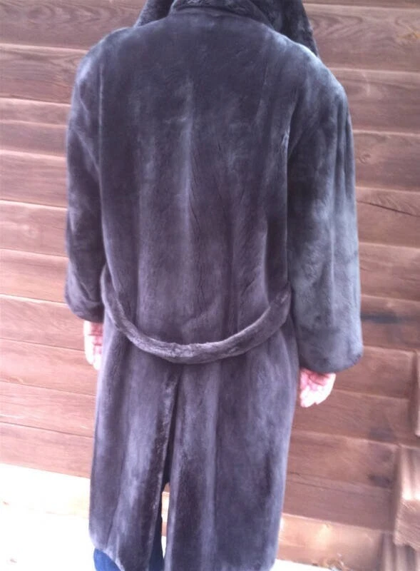 Snug Soft Mens Unisex Large Real Sheared Beaver Fur Coat Jacket