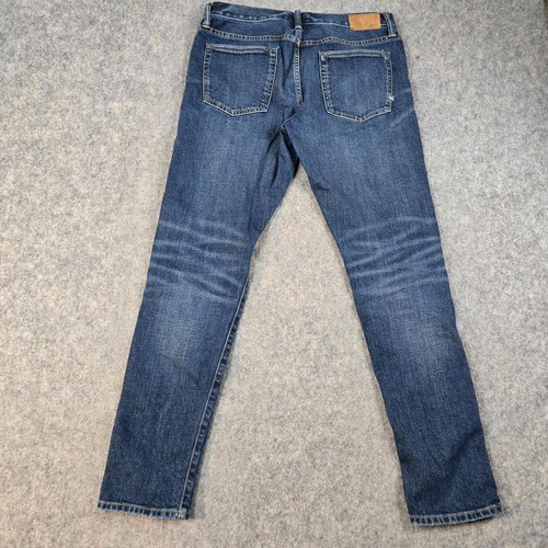 American Eagle AE77 Athletic Skinny Selvedge Denim Jeans Sz 32x32 Darken Destroy - Imagen 13 de 15