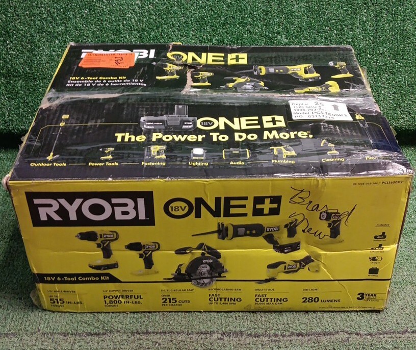 Ryobi ONE+ 18V Cordless 6-Tool Combo Set (PCL1600K2) for sale online | eBay