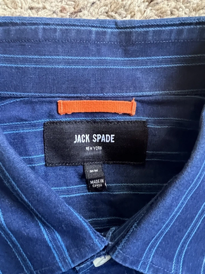 Jack Spade Нью-Йорк рубашка на пуговицах средний длинным рукавом синие полосы - Изображение 2 из 4