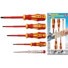 set 5 pieces insulated screwdrivers vde - code bgs35815 KRAFTMANN workshop