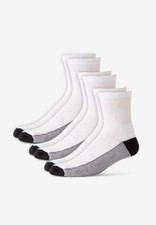 KingSize Men's 1/4 Length Cushioned Crew Socks 3-Pack