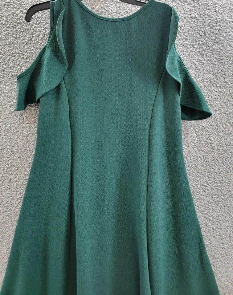 Maxi Vestido Para Mujer 24seven Comfort Apparel Talla Grande Volantes Hombro Frío 1X Foto 3 de 4