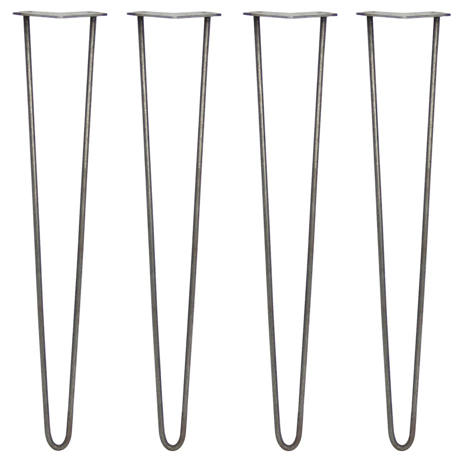 SkiSki Hairpin Table Legs 28” 71cm Pack of 4 Raw Steel Heavy Duty