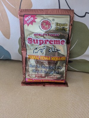 Supreme Herbal Henna Mehandi Natural Brown Powder With Amla & Shikakai