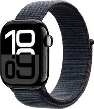 Apple Watch Series 10 GPS + Cellular 42mm Jet Black Schwarz + Sport Loop ✔️ NEU