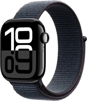 Apple Watch Series 10 GPS + Cellular 42mm Jet Black Schwarz + Sport Loop   NEU