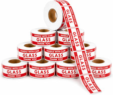 1" X 3" Glass Stickers, 10 Rolls, 10000 Shipping Warning Labels