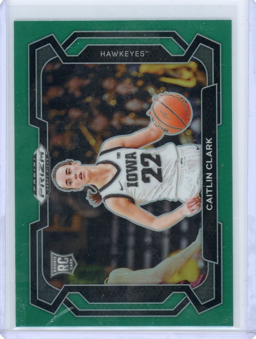 2024 Prizm Draft Picks #57 Caitlin Clark Green Variation Rookie RC Iowa