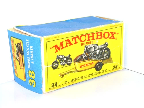 Reconstructed Original E4 new mod Box for Lesney Matchbox 38c Honda Motorcycle a