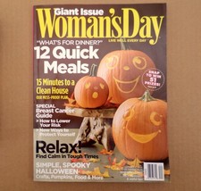 WOMAN'S DAY Giant Issue Magazine October 9, 2009 Halloween Crafts Pumpkins Food