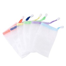Soap Saver Pouch Bag Exfoliating Mesh Face Cleansing Foaming Net White Pouch
