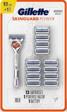Gillette SkinGuard Power Men's Razor Handle + 13 Blade Refills