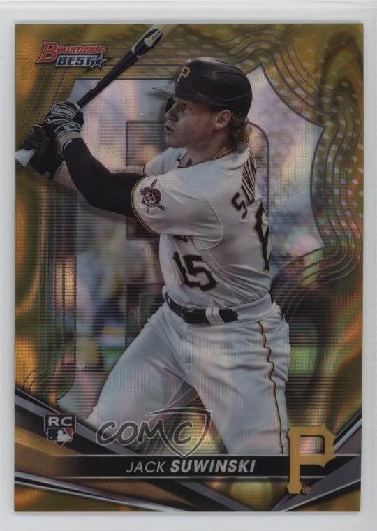 2022 Bowman's Best Gold Lava Refractor 12/75 Jack Suwinski #32 Rookie RC 1od6