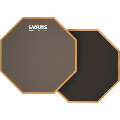 Evans RealFeel 2-Sided Speed and Workout Drum Pad Gray 6 in.