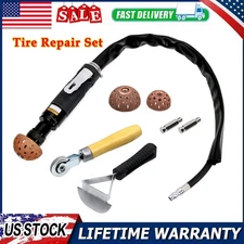 Tire Repair Set Includes 2500Rpm Low Speed Air Tire Buffer Tire Patch Roller Tir