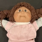 Vintage Cabbage Patch doll Girl with Brown Yarn Hair, and original Outfit