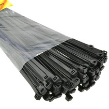 Pack Of 200 Black Quality Heavy Duty Nylon Plastic Cable Ties Zip Tie Wraps