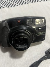 Pentax Zoom 105 Super 35mm Film Camera Point  Shoot Camera Powers On Read Descr