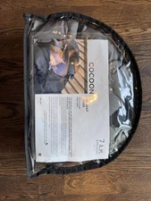 7 A.M. Enfant Cocoon Car Seat Cover, Vegan 0-12 Months, Metallic Grey - New