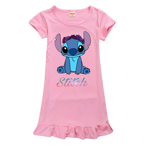 여Girl Stitch/Mario/Elsa/Blueys CartoonNightgown Pyjama DressNightieNightdress. - Picture 18 of 30