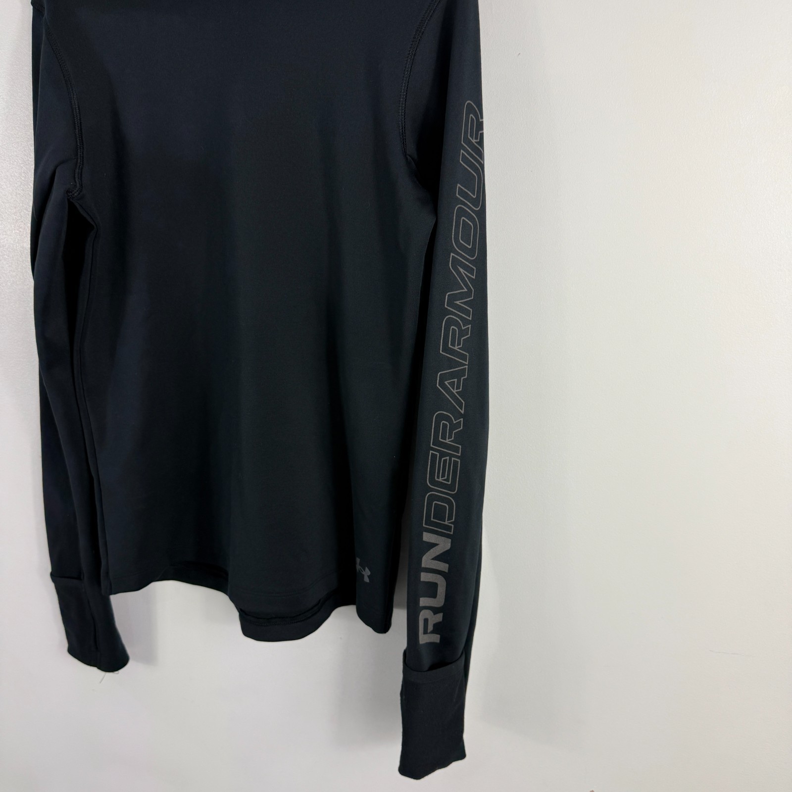 Women's Under Armour ColdGear Run Black Fitted XS Training Roll Neck Sweatshir image 2