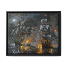 The USS Constitution Old Ironsides 3 - Framed Canvas Print