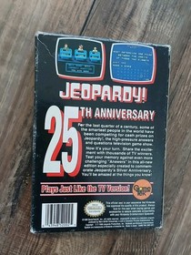 Jeopardy 25th Anniversary Nintendo NES Video Game 1990 CIB Complete In Box Good