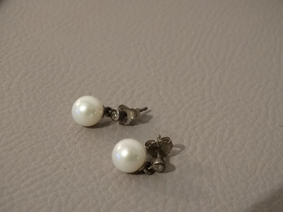 PANDORA OHRRINGE, 925/SILBER mit Zuchtperlen - Bild 3 von 4
