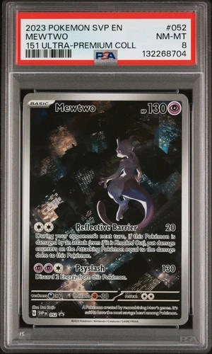2023 POKEMON SVP EN-SV BLACK STAR PROMO 151 ULTRA-PREM COLL #052 MEWTWO PSA 8