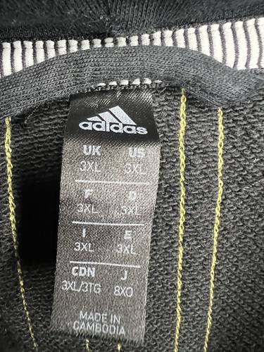 Adidas Juventus Soccer Full Zip Black Jacket/Hoodie Men’s XXL 3XL - Picture 5 of 5
