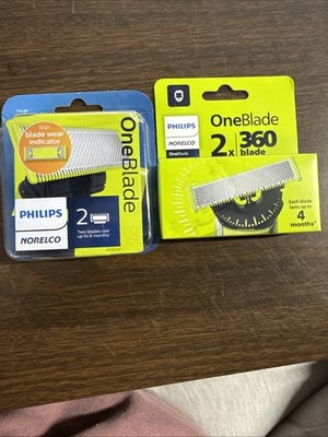 Lot Of 2 Philips Norelco OneBlade Shaving Replacement Blades.