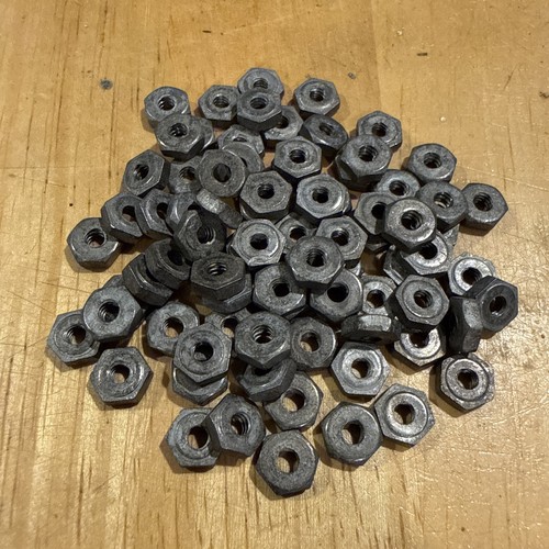 6-32 Hex Screw Nuts Vintage Stock (Pack of 75x)